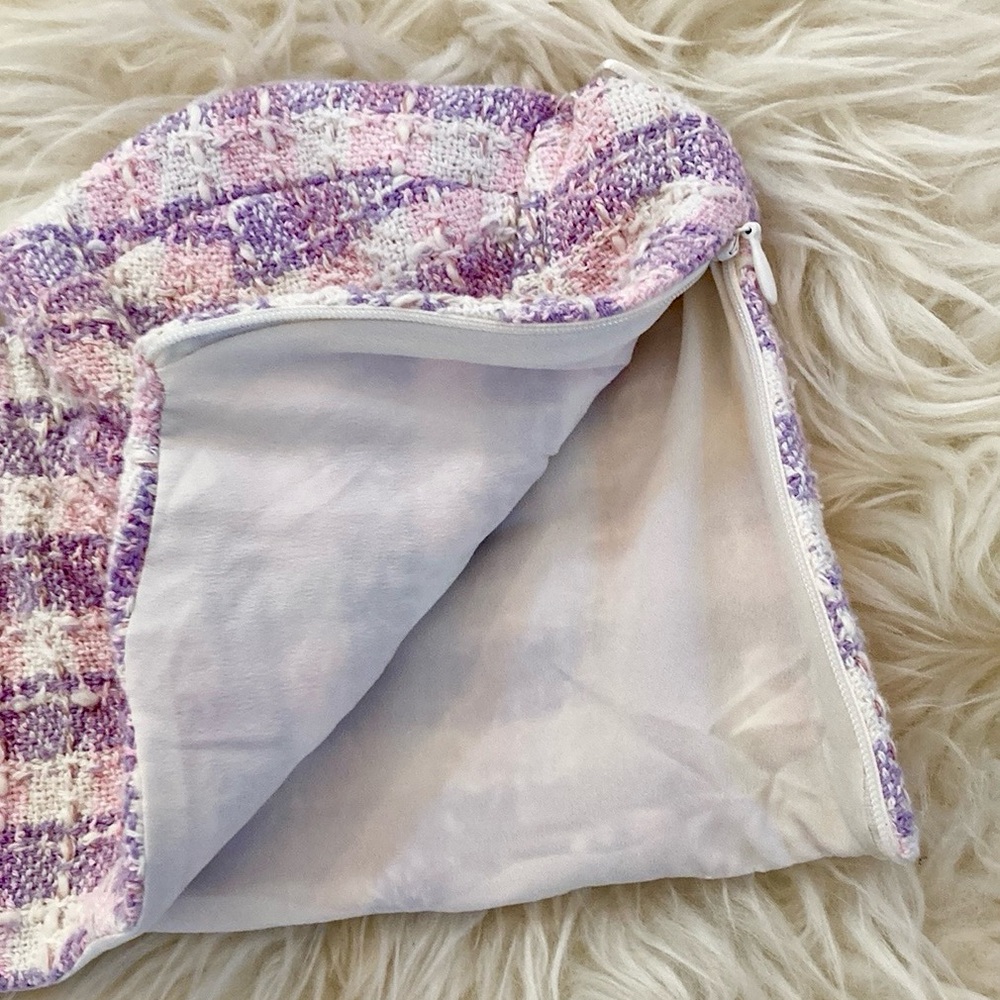 Zara Tweed Corset Bra-Style Crop Top w/Chiffon Lining - Picture 9 of 13